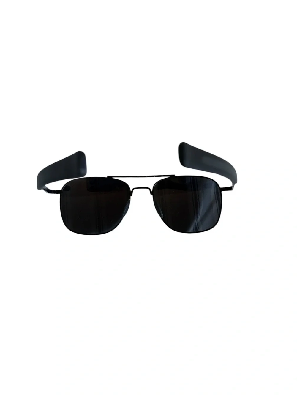 Sun Buddies Giorgio Black Double Bridge Sunglasses 80s Style Metal Unisex